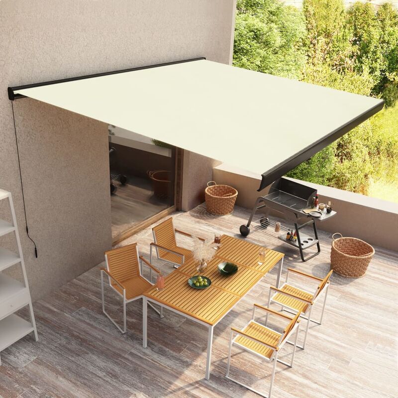 

Toldo de carrete manual color crema 400x300 cm - Crema