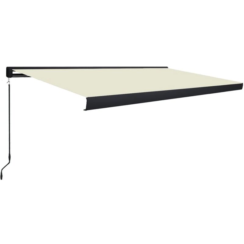 

Toldo de carrete manual color crema 500x300 cm - Crema - Vidaxl