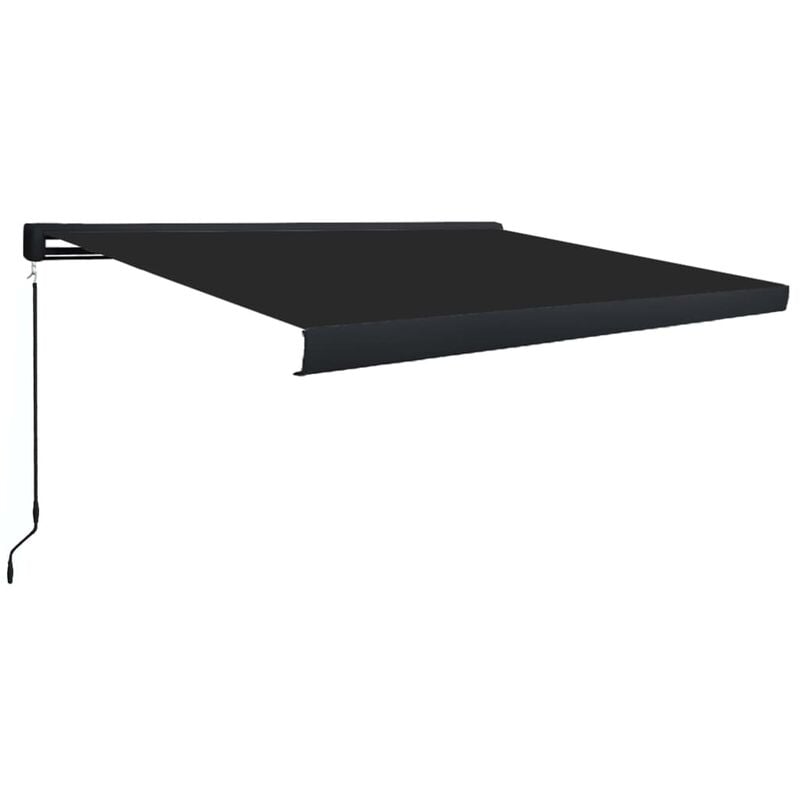 

Toldo de carrete manual gris antracita 450x300 cm