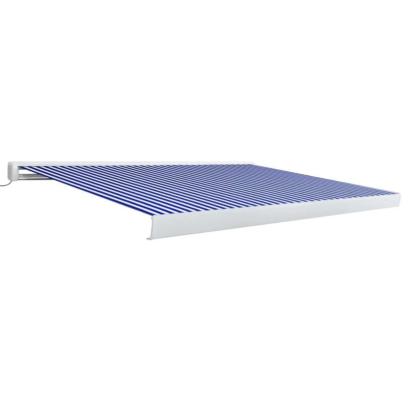 

Toldo de carrete motorizado azul y blanco 300x250 cm - Azul - Vidaxl