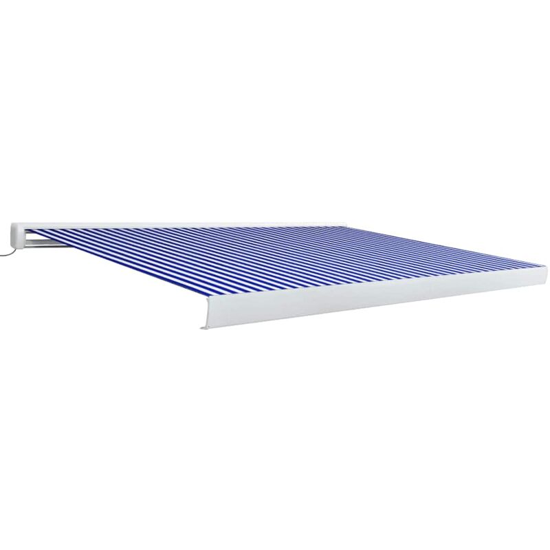 

Toldo de carrete motorizado azul y blanco 400x300 cm - Azul - Vidaxl
