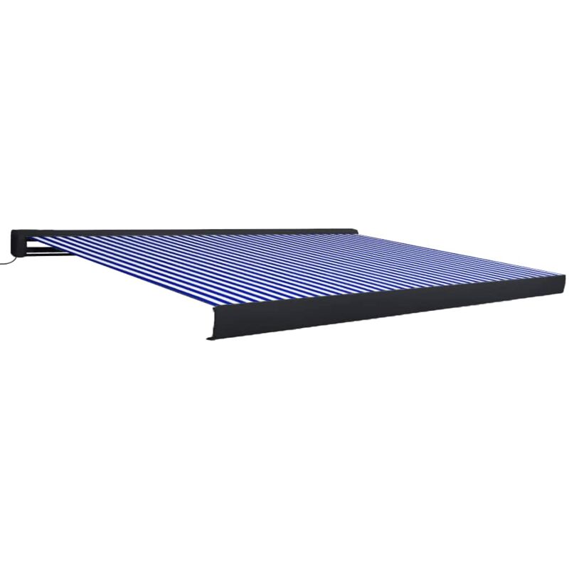 

Toldo de carrete motorizado azul y blanco 400x300 cm - Azul - Vidaxl