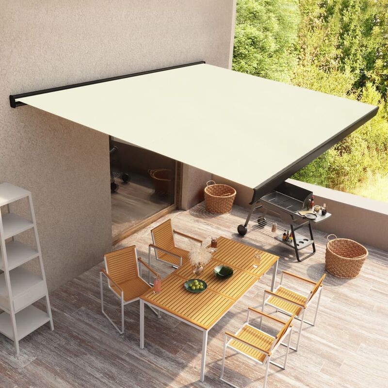 

Toldo de carrete motorizado color crema 300x250 cm