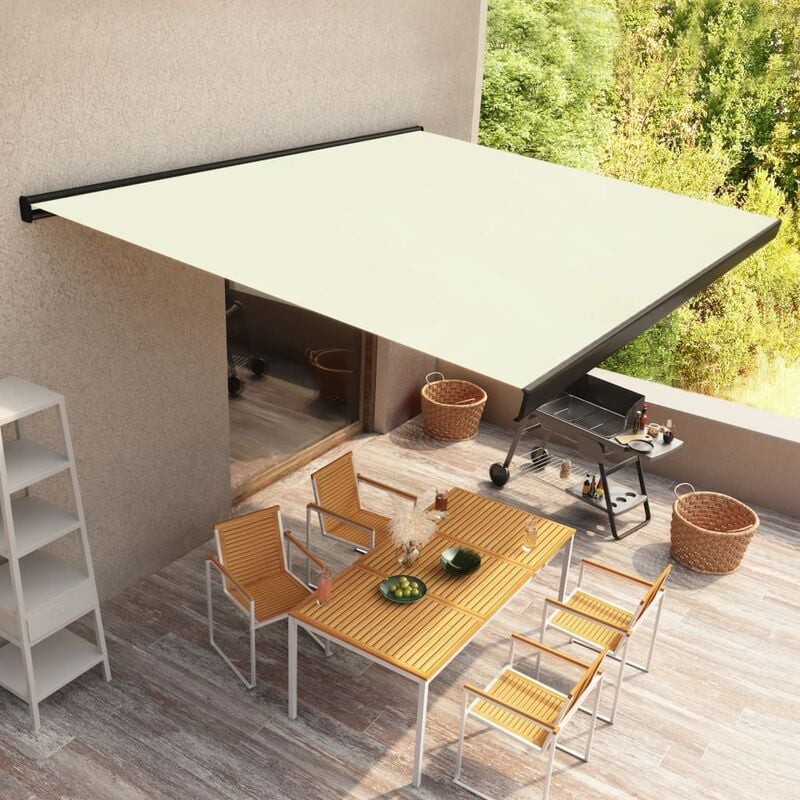

Toldo de carrete motorizado color crema 350x250 cm