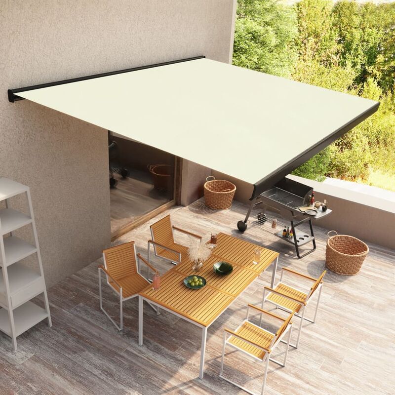 

Toldo de carrete motorizado color crema 400x300 cm