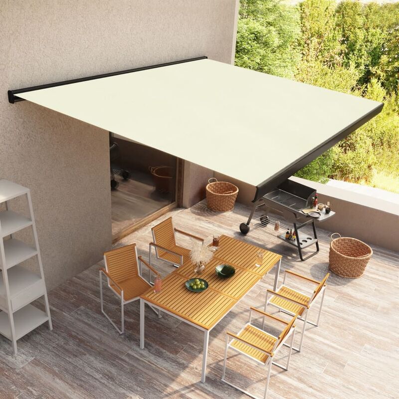 

Toldo de carrete motorizado color crema 500x300 cm