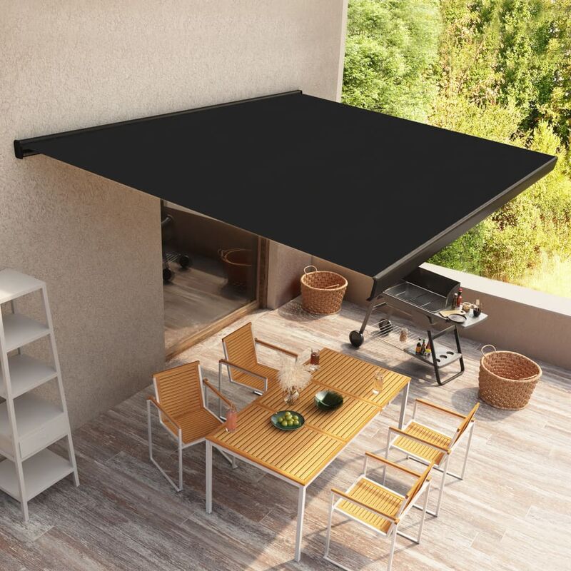 

Toldo de carrete motorizado gris antracita 300x250 cm