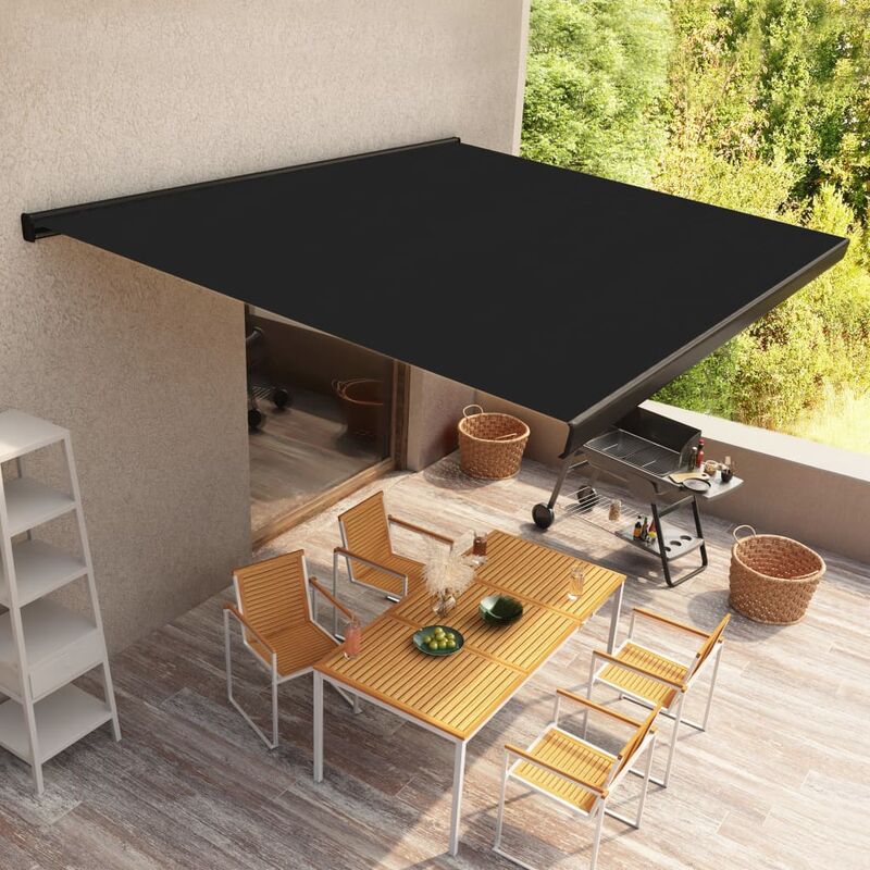 

Toldo de carrete motorizado gris antracita 350x250 cm