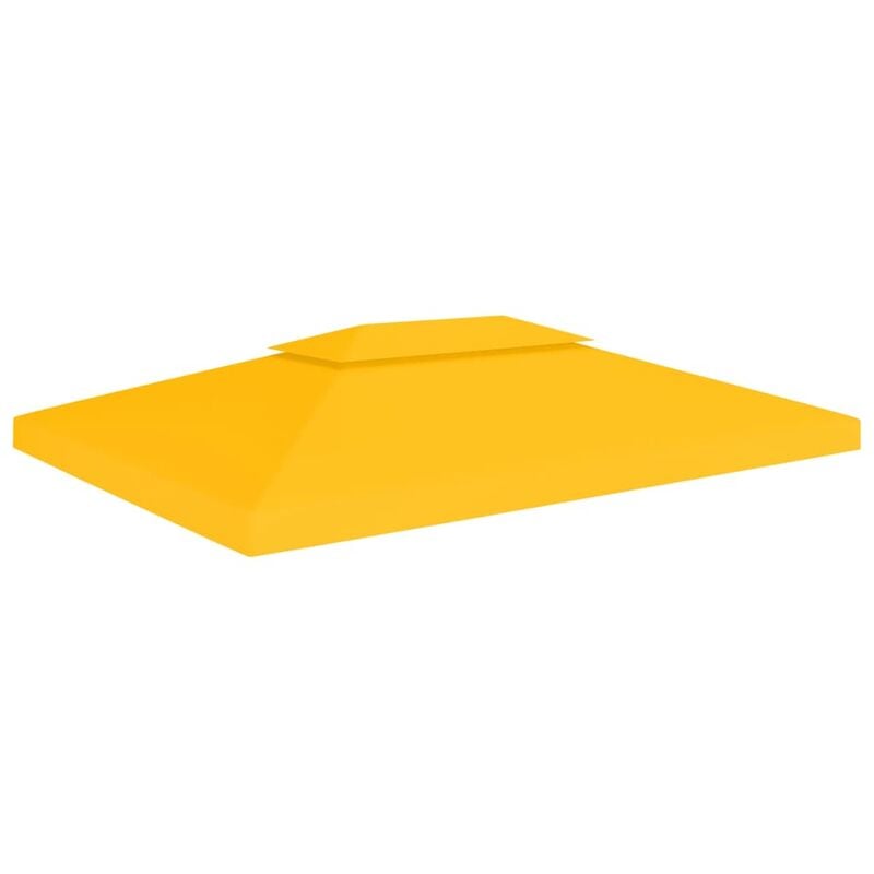 

Toldo de cenador 2 niveles 310 g/m² 4x3 m amarillo