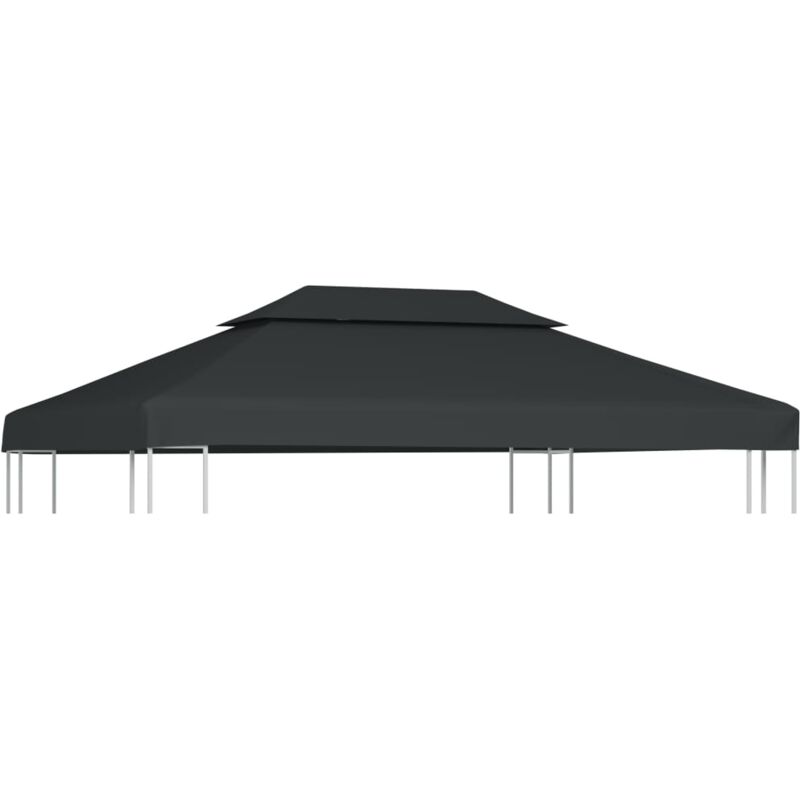

Toldo de Cenador 2 Niveles 310 g/m² 4x3 m Gris Antracita - Antracita - Vidaxl