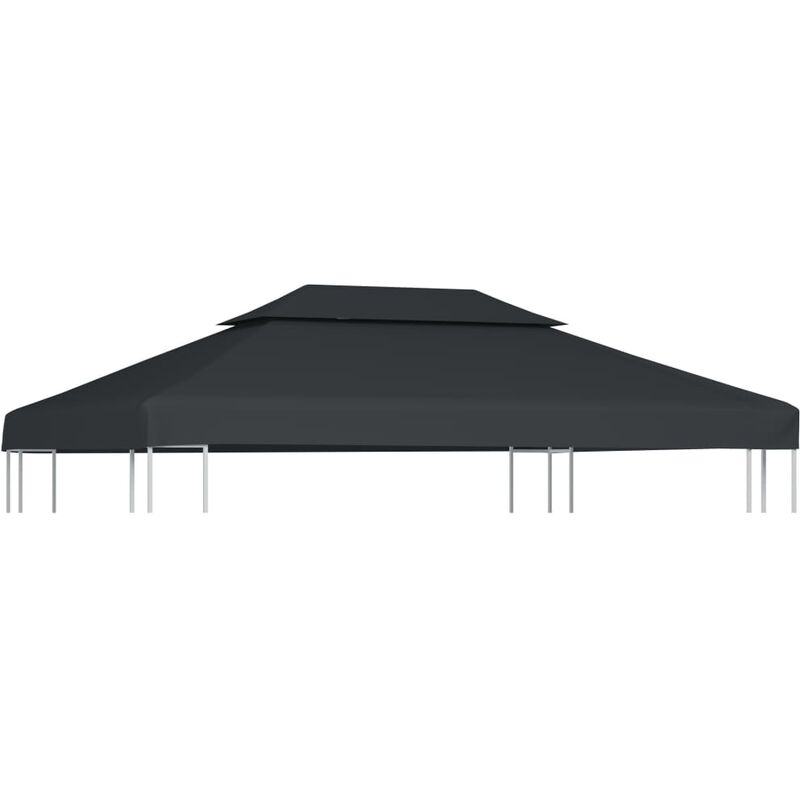 

Toldo de cenador 2 niveles 310 g/m² 4x3 m gris antracita - Antracita