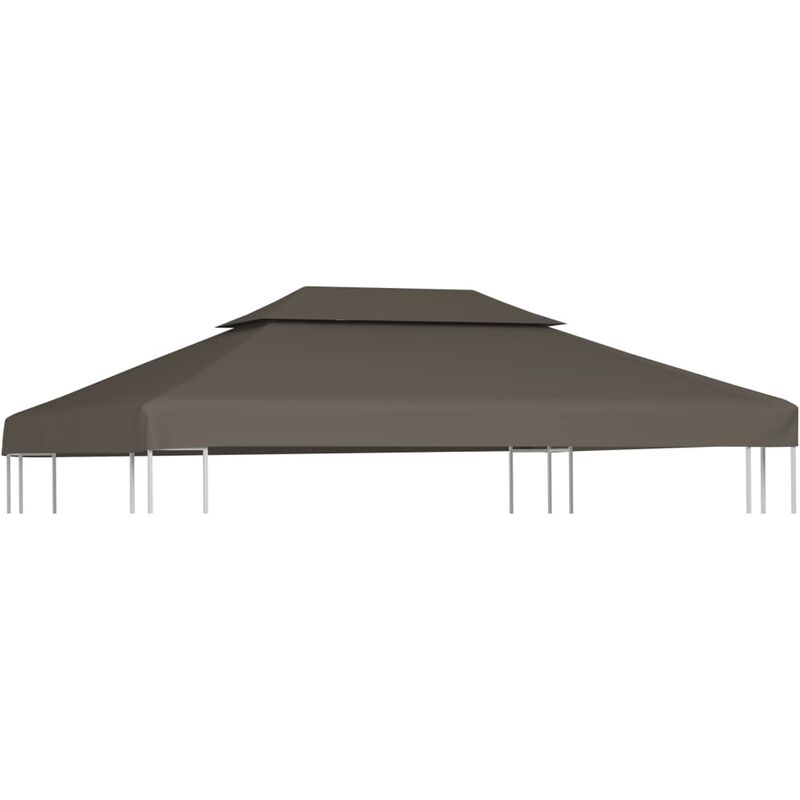 

Youthup - Toldo de cenador 2 niveles 310 g/m² 4x3 m gris topo - Marrón