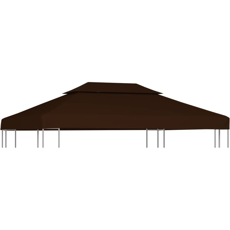 

Youthup - Toldo de cenador 2 niveles marrón 310 g/m² 4x3 m - Marrón