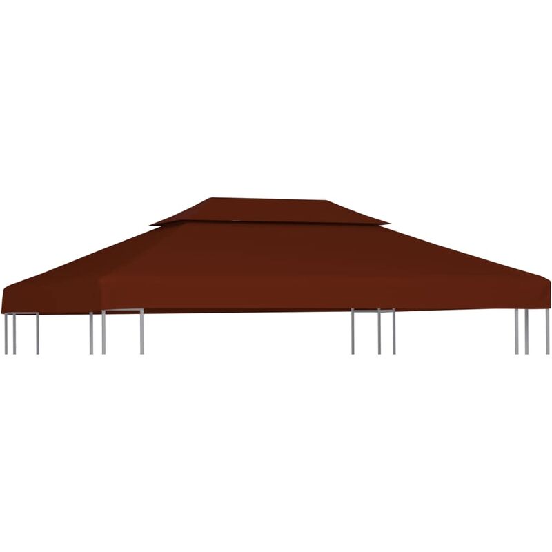 

Youthup - Toldo de cenador 2 niveles terracota 310 g/m² 4x3 m - Rojo