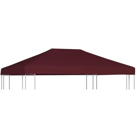 Toldo de cenador burdeos 310 g/m² 3x4 m