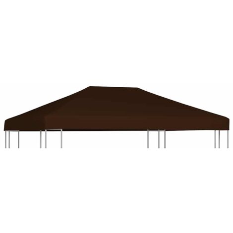 Toldo de cenador marrón 310 g/m² 3x4 m