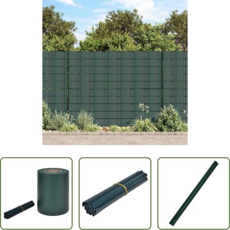 Toldo de cerca -  Panel de valla de PVC verde 70x0,19 m