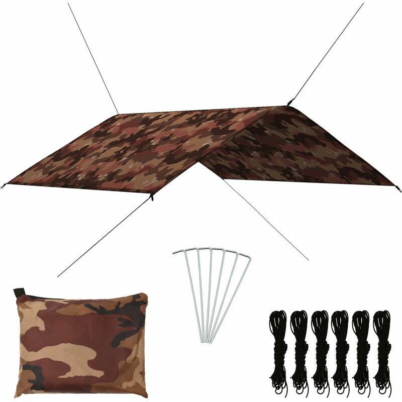 

Toldo de jardín camuflaje 4x4 m