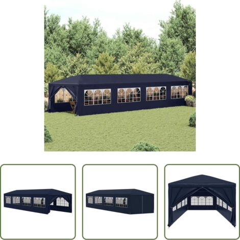 Toldo de jardín -  Marquesina de jardín 3x12 m azul
