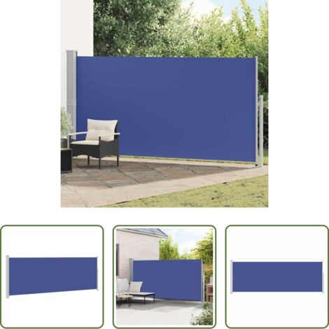 Toldo de jardín -  Toldo lateral retráctil 160x500 cm azul