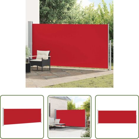 Toldo de jardín -  Toldo lateral retráctil 160x500 cm rojo
