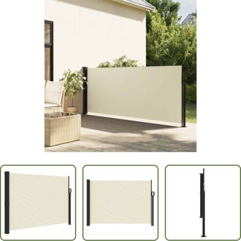 Toldo de jardín -  Toldo lateral retráctil crema 140x300 cm