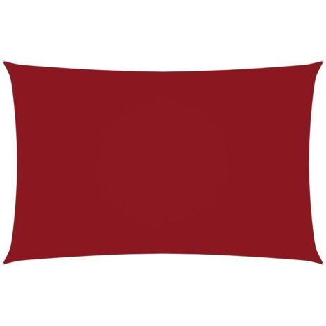 Toldo de jardín - vidaXL Toldo de vela rectangular tela Oxford rojo 2x4,5 m - Toldo de terraza