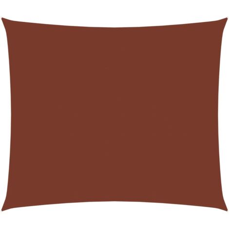 Toldo de jardín - vidaXL Toldo de vela rectangular tela Oxford terracota 3,5x4,5 m - Toldo de terraza