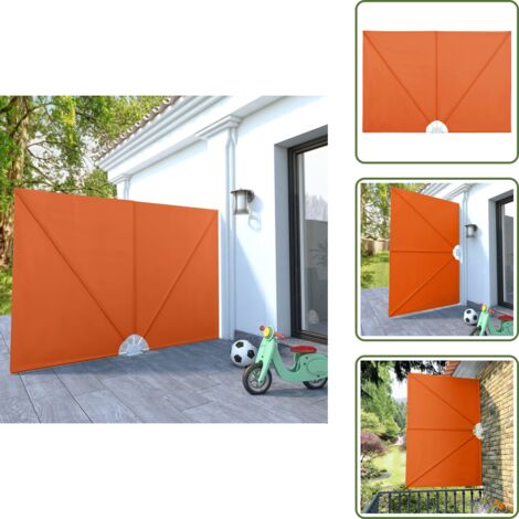 Toldo de jardín - vidaXL Toldo lateral plegable terraza color terracota 240x160 cm - Toldo de balcón