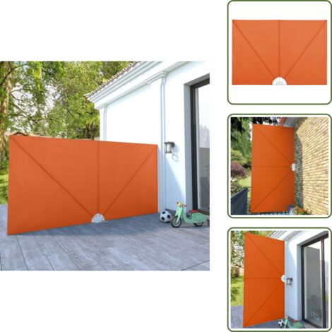 Toldo de jardín - vidaXL Toldo lateral plegable terraza color terracota 400x200 cm - Toldo de balcón