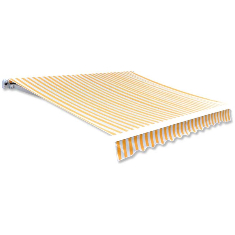 

Toldo de lona amarillo girasol y blanco 6x3 m sin armazón