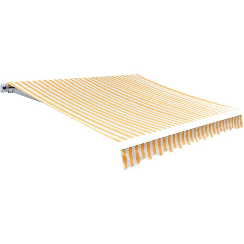 

Toldo de Lona Naranja y Blanco 450x300 cm - Naranja - Vidaxl