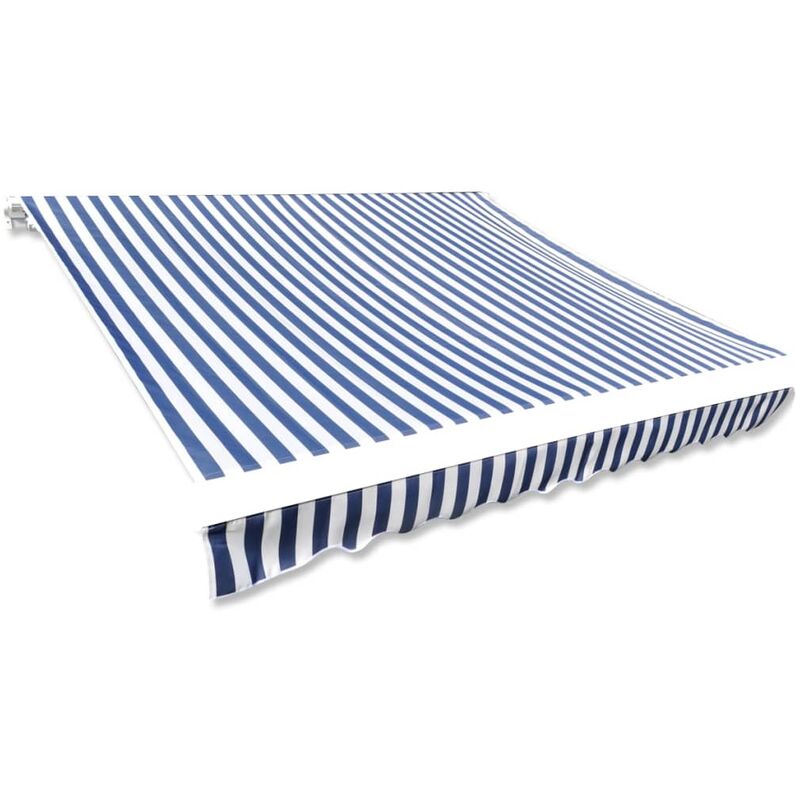 

Toldo de lona azul y blanco 4x3 m sin armazón - Azul