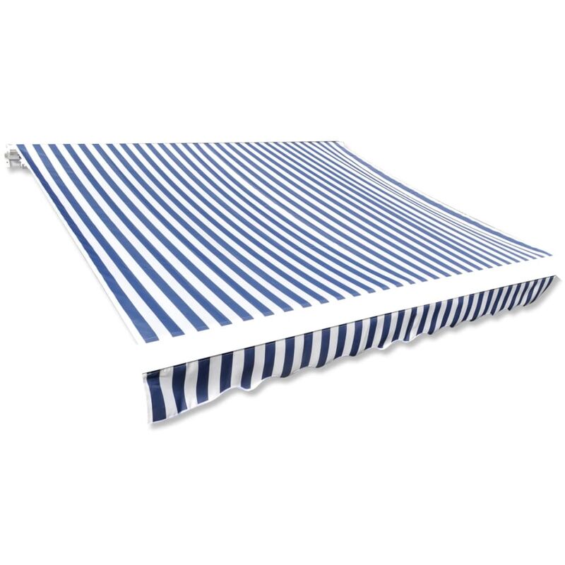 

Toldo de lona azul y blanco 500x300 cm