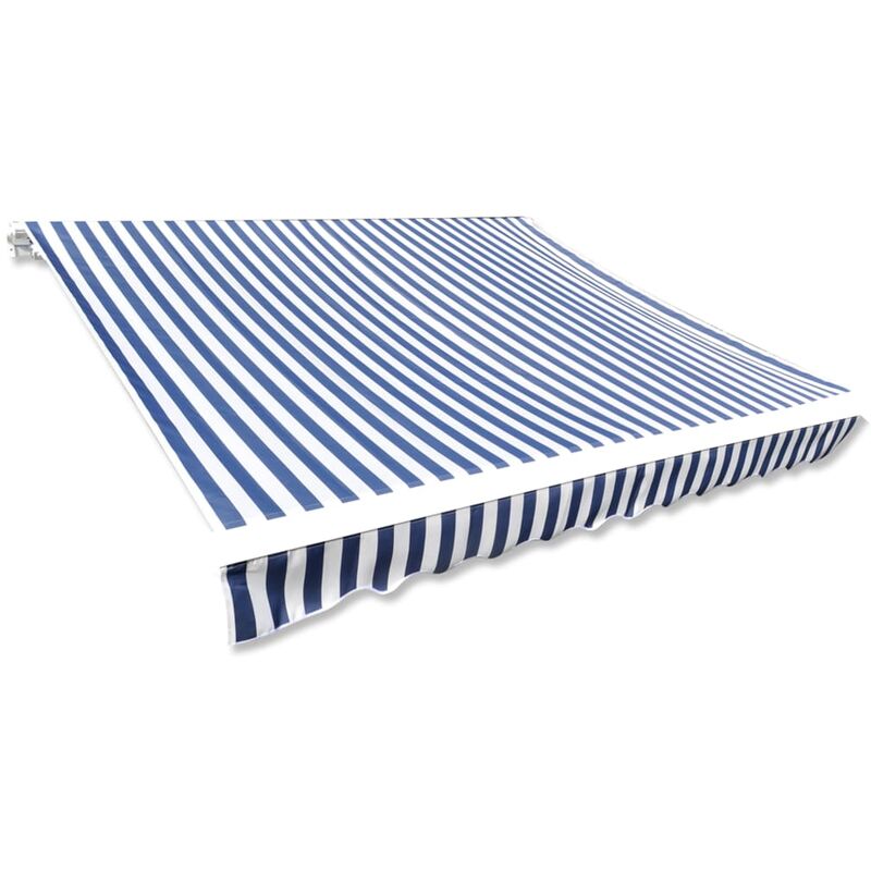 

Toldo de lona azul y blanco 6x3 m sin armazón - Azul