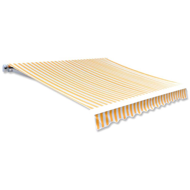 

Toldo de lona naranja y blanco 350x250 cm