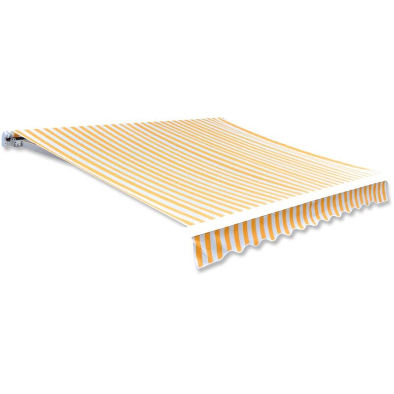 

Toldo de lona naranja y blanco 450x300 cm