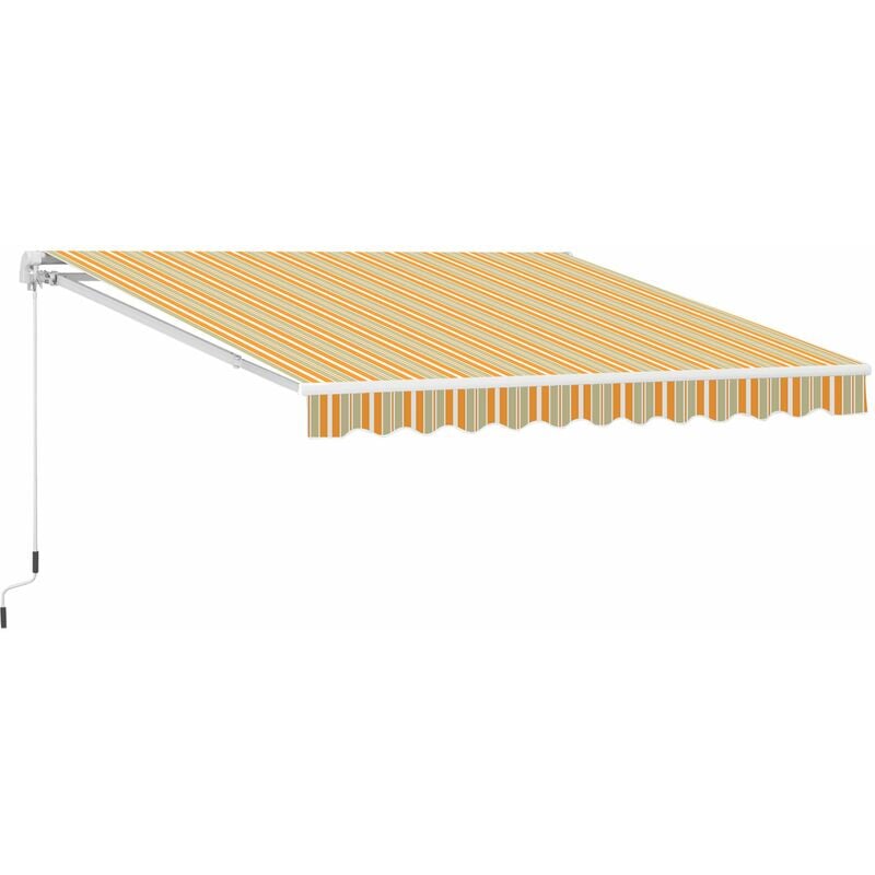 

Toldo Retráctil con Brazo articulado Aluminio Tejido 300x250cm Rayas Naranja Blanco 280g/m² - mutilcolor (Naranja, blanco y beige)