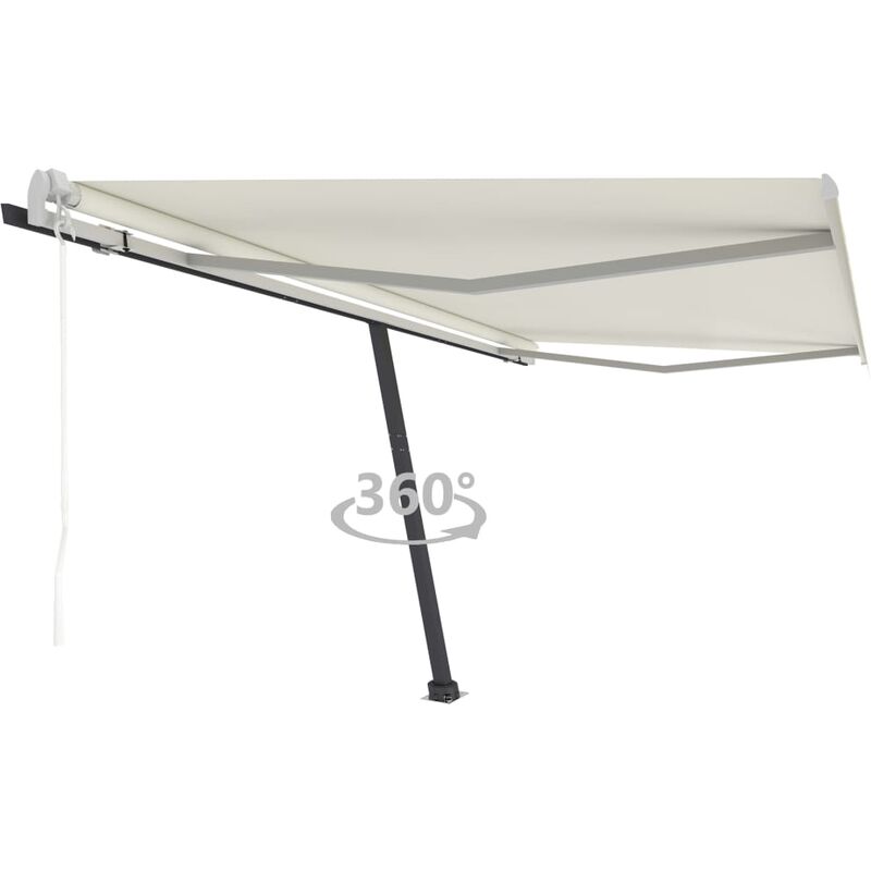 

Toldo de pie automático color crema 450x350 cm