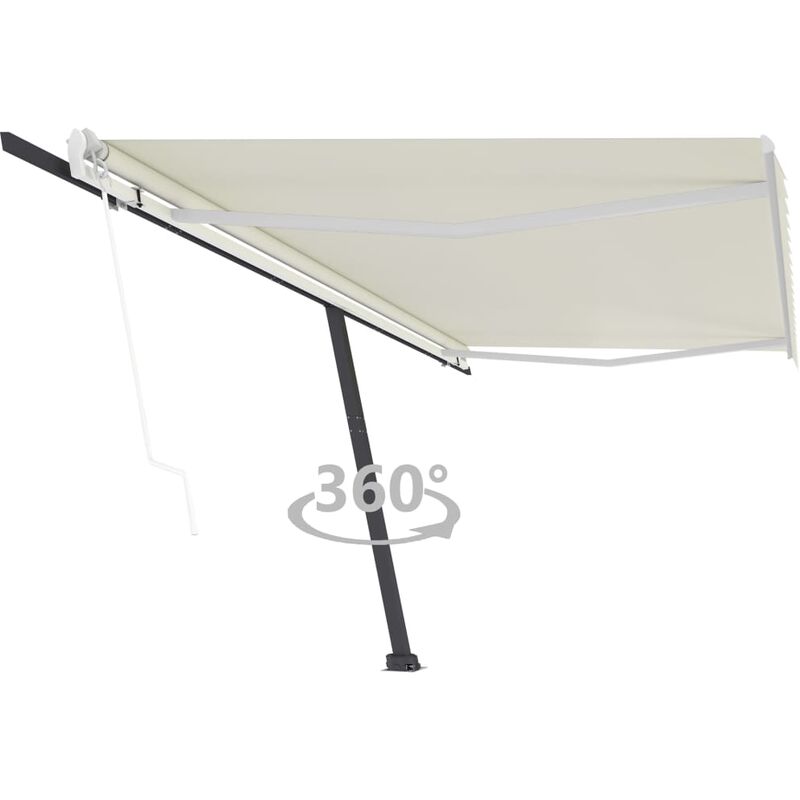 

Toldo de pie automático color crema 500x350 cm