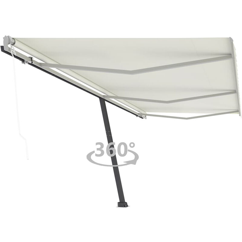 

Toldo de pie automatico color crema 600x350 cm