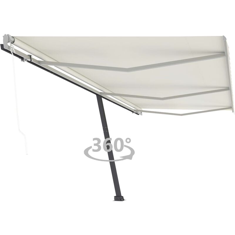 

Toldo de pie automático color crema 600x350 cm
