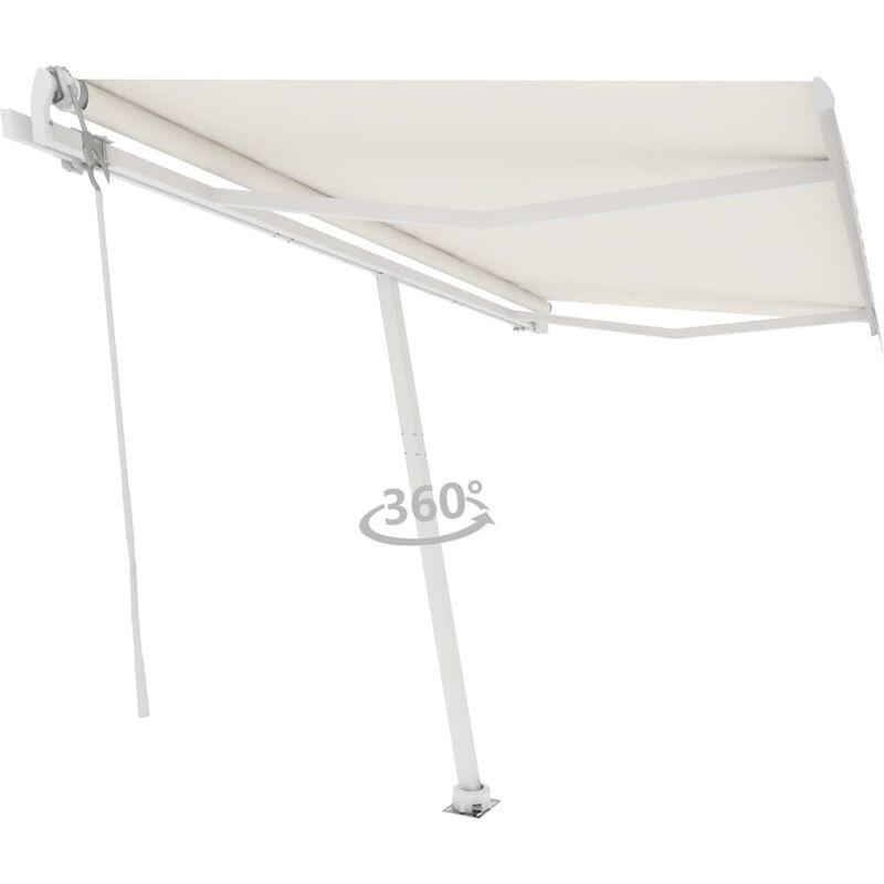 

Toldo de pie automático crema 450x350 cm
