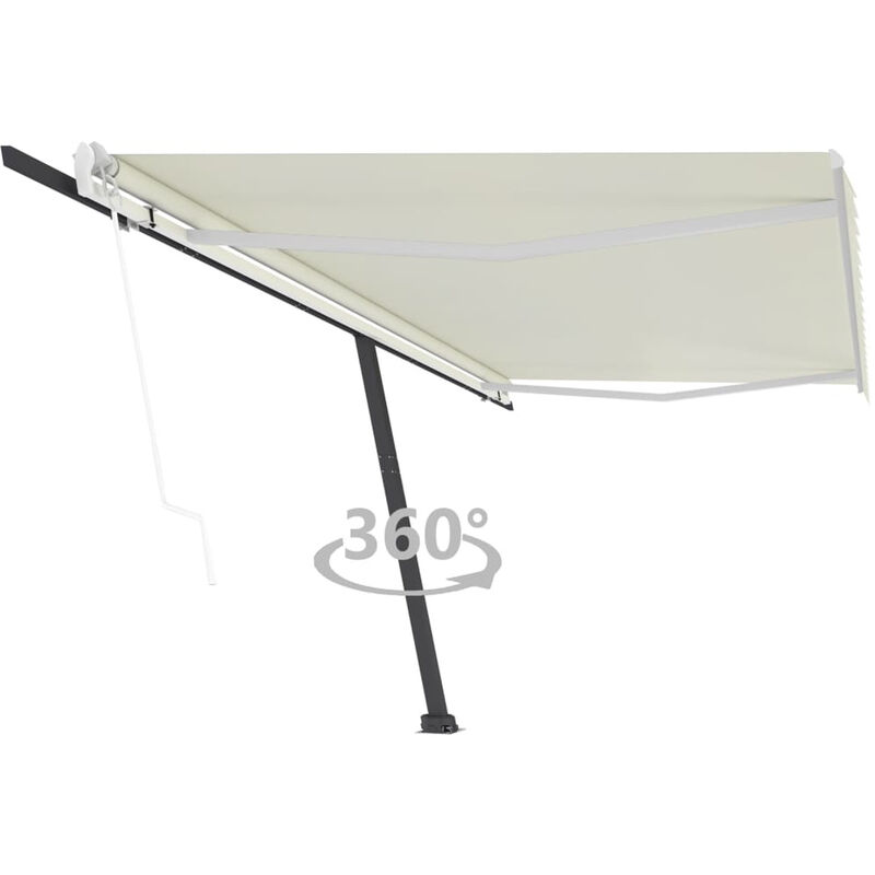 

Toldo de pie automatico crema 500x300 cm