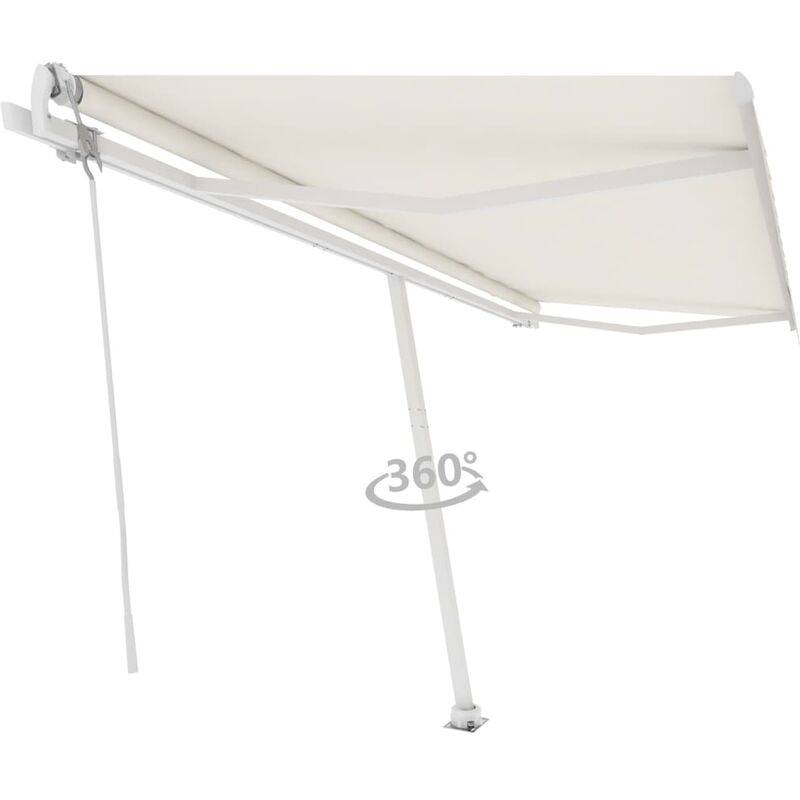 

Toldo de pie automático crema 500x300 cm