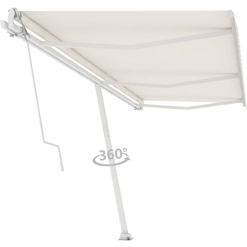 

Toldo de pie automático crema 600x300 cm