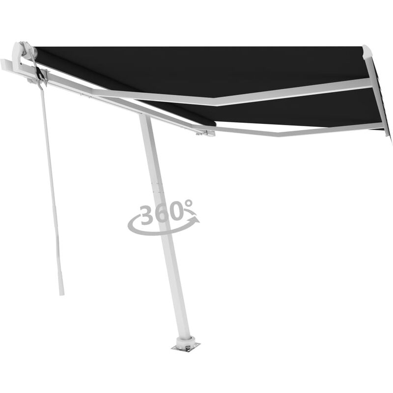 

Toldo de pie automático gris antracita 350x250 cm