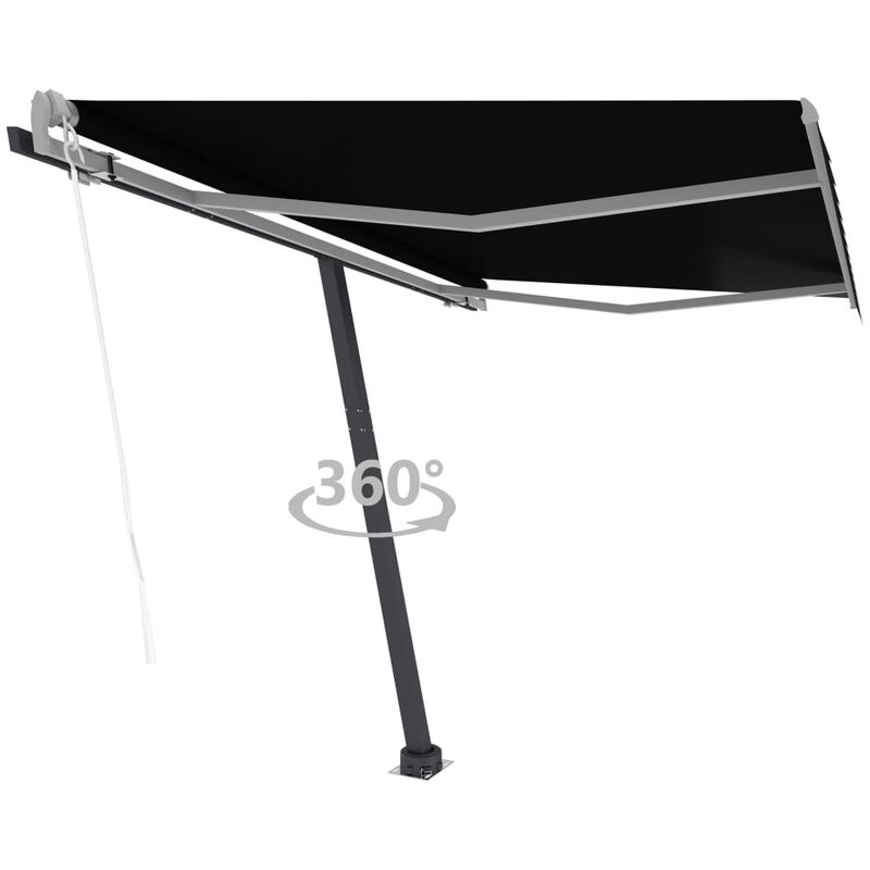 

Toldo de pie automático gris antracita 350x250 cm