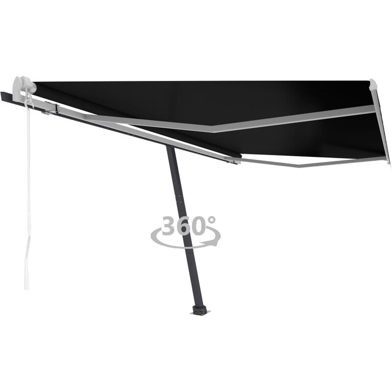 

Toldo de pie automático gris antracita 450x350 cm