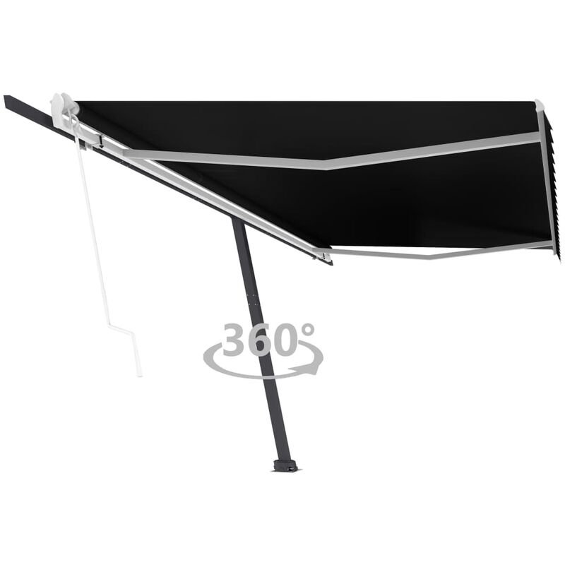 

Toldo de pie automático gris antracita 500x300 cm